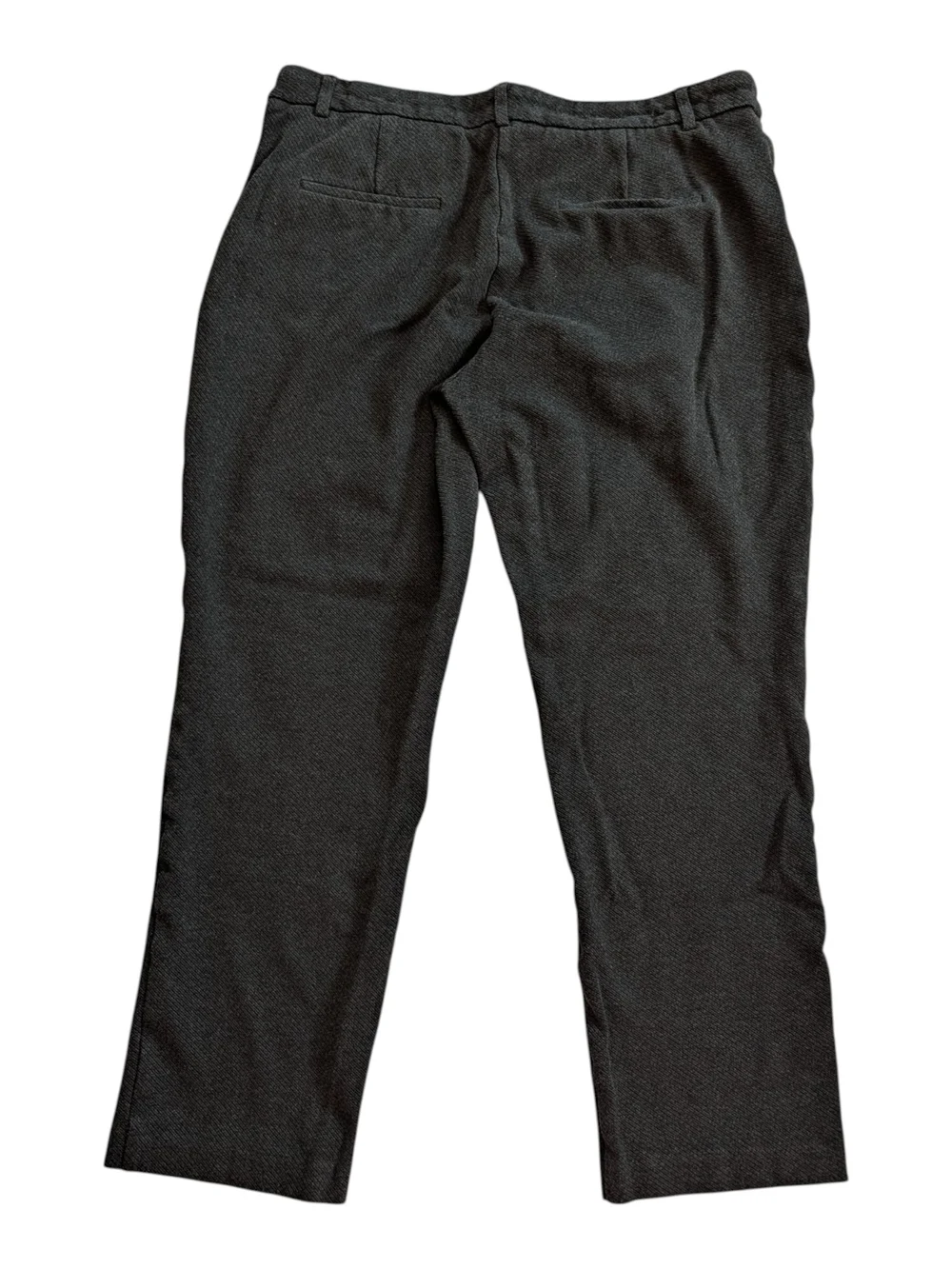 Dalia Charcoal Black Textured Pull-on Pointe Dress Pant